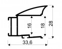 SEVROLL 05745 Era úchytová lišta 18mm 2,70m čierna mat