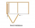 HAWA 27640 Folding Concepta 25 1250-1850mm čierna elox ľavá