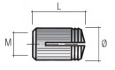 Hmoždinka narážacia BU07-M4x8/5,2mm mosadz