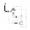 StrongSinks S3 Sifón pre úsporu miesta pre nerez drezy