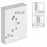 HETTICH 9071629 montážna podložka Sensys D=8 euroskrutka