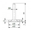 HETTICH 9318260 Nastavovacia soklová skrutka M8/80