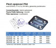 Spojovací plech 50x40 zinok biely