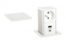 StrongPower PowerUp zásuvka, 1x230V, USB A/C nabíjanie, biela, Fr
