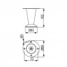 StrongLegs nábytková noha FS010, 102mm, čierna matná