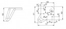 StrongLegs nábytková noha FS005, 103mm, biela matná