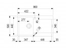 StrongSinks S3 Drez granit ZALA 860, rozmer 860 x 500 mm, s odkvapávačom, hnedý