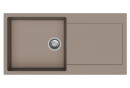StrongSinks S3 Drez granit Zala 1000, rozmer 1000 x 500 mm,s odkvapávačom, hnedý
