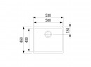 StrongSinks S3 Drez granit Hron 530, rozmer 530 x 460 mm, bez odkvapávača, hnedý