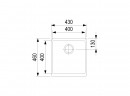 StrongSinks S3 Drez granit Hron 430, rozmer 430 x 460 mm, bez odkvapávača, biely