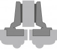 HETTICH 9155242 Intermat 9935 polonaložený dvierko až 43mm skrutka