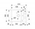 StrongSinks S3 Drez granit Vardar 615, 615x500 mm,s odkvapávačom a vaničkou,šedý