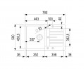 StrongSinks S3 Drez granit Vardar 780, 780x500 mm, odkvapávač a vanička,biely