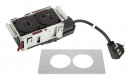 K-LEGRAND Disq´ln 1x230V+1xUSB A/C,čierna/nerez