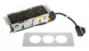 K-LEGRAND Disq´ln 2x230V+1xUSB A/C, čierna/nerez