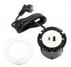 LEGRAND Disq60 1x USB A/C nabíjačka, biela + 2m napájací kábel
