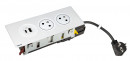 K- LEGRAND Disq´In 2x 230V + 1x USB A/C, biela/biela