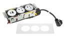 K- LEGRAND Disq´In 2x 230V + 1x USB A/C, biela/biela