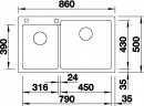 BLANCO 523064 drez PLEON 9 tartufo InFino bez excentru SILGRANITPuraDur