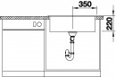 BLANCO 523043 drez PLEON 8 antracit InFino bez excentru SILGRANIT PuraDur