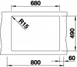 BLANCO 523043 drez PLEON 8 antracit InFino bez excentru SILGRANIT PuraDur