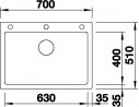 BLANCO 523043 drez PLEON 8 antracit InFino bez excentru SILGRANIT PuraDur