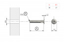 IF-matica Flat M4x30/17 ozdobná s plochou hlavou