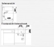 BLANCO 521690 drez PLEON 6 Split sivá skala InFino bez exc. SILGRANIT PuraDur