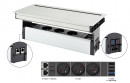 VersaFlap Mono 2.0, 3x230V,2xRJ45, 1xHDMI,1xUSB A/C,1xUSB data,elox hliník