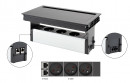 VersaFlap Mono 2.0, 3x230V,2xRJ45, čierna mat