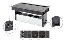 VersaFlap Mono 2.0, 2x230V,2xRJ45, 1xUSB A/C,čierna mat