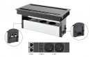 VersaFlap dual 2.0,2x230V,2xRJ45,1xUSB A/C,čierna mat