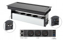 VersaFlap Mono 2.0, 3x230V,2xRJ45,1xHDMI,1xUSB A/C, 1xUSB data,čierna mat