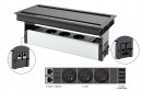 VersaFlap dual 2.0,3x230V,2xRJ45, 1xHDMI,1xUSB A/C,1xUSB data,čierna mat