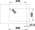BLANCO 522979 drez ANDANO 340/180-U nerez hodvábny lesk InFino bez tiahla