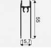 SEVROLL 00145 Gemini 10 spodná krycia lišta 3m 10mm biela lesk