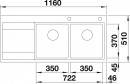 BLANCO 521664 drez DIVON II 8S-IF nerez hodvábny lesk InFino bez excentru