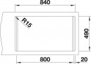 BLANCO 521663 drez DIVON II 8-IF nerez hodvábny lesk InFino bez excentru