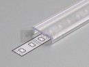 StrongLumio krycia lišta F k LED profilu naklapávacia priesvitná 2000mm