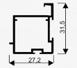 SEVROLL 04832 Pax XL úchytová lišta 4mm 3m čierna mat