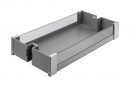 K-VIBO Box na potraviny ROLL sivé dno/sklenené boky chróm 400/1060-1500