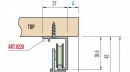 SISCO 0220 horná lišta alu jednoduchá 3000mm
