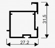 SEVROLL 04831 Pax XL úchytová lišta 4mm 2,7m čierna mat