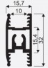 SEVROLL 03212 spojovacia lišta H30 3m biela lesk