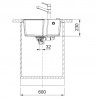 FRANKE Drez  UBG 610-56 560 x 500mm sahara