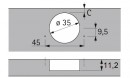 HETTICH 9044820 Intermat 9930 W50 65° TB42