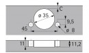 HETTICH 9043555 Intermat 9966 W90 B5 TB48 BEZ