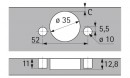 HETTICH 1058547 Intermat 9944 125° B12,5 TH43