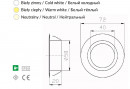 SAL LED bodov.12V 2W nerez br.teplá Bi