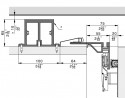 HAWA 52089 Folding Concepta III spodné profil pre 2 dvere strieborná